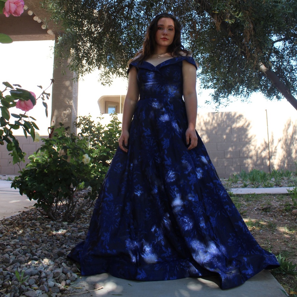 Blue Prom gown